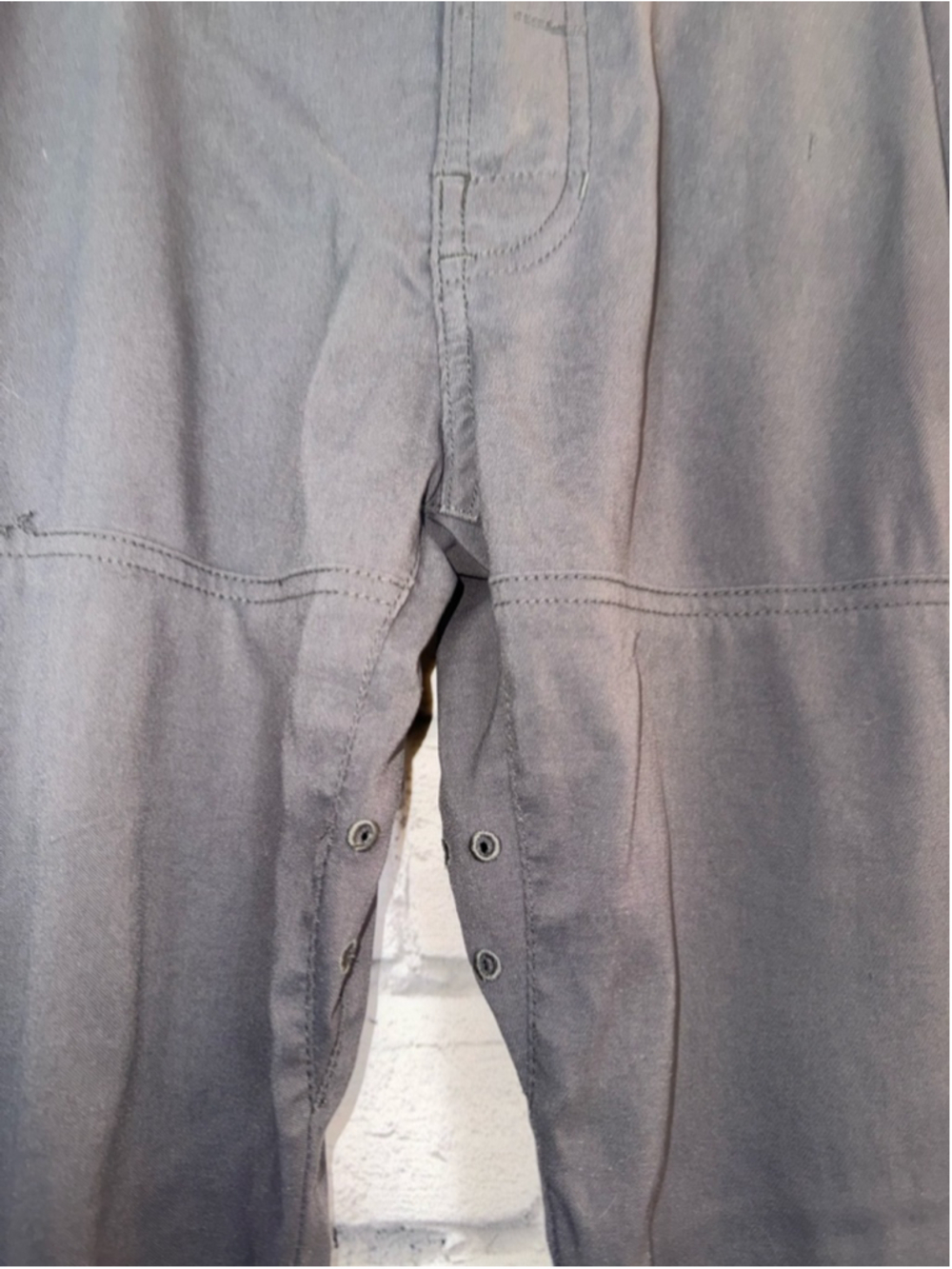 Men's Prana Zion Gray Cargo Pants size Large 30 inseam Adjustable Hiking Pants - Picture 5 of 16